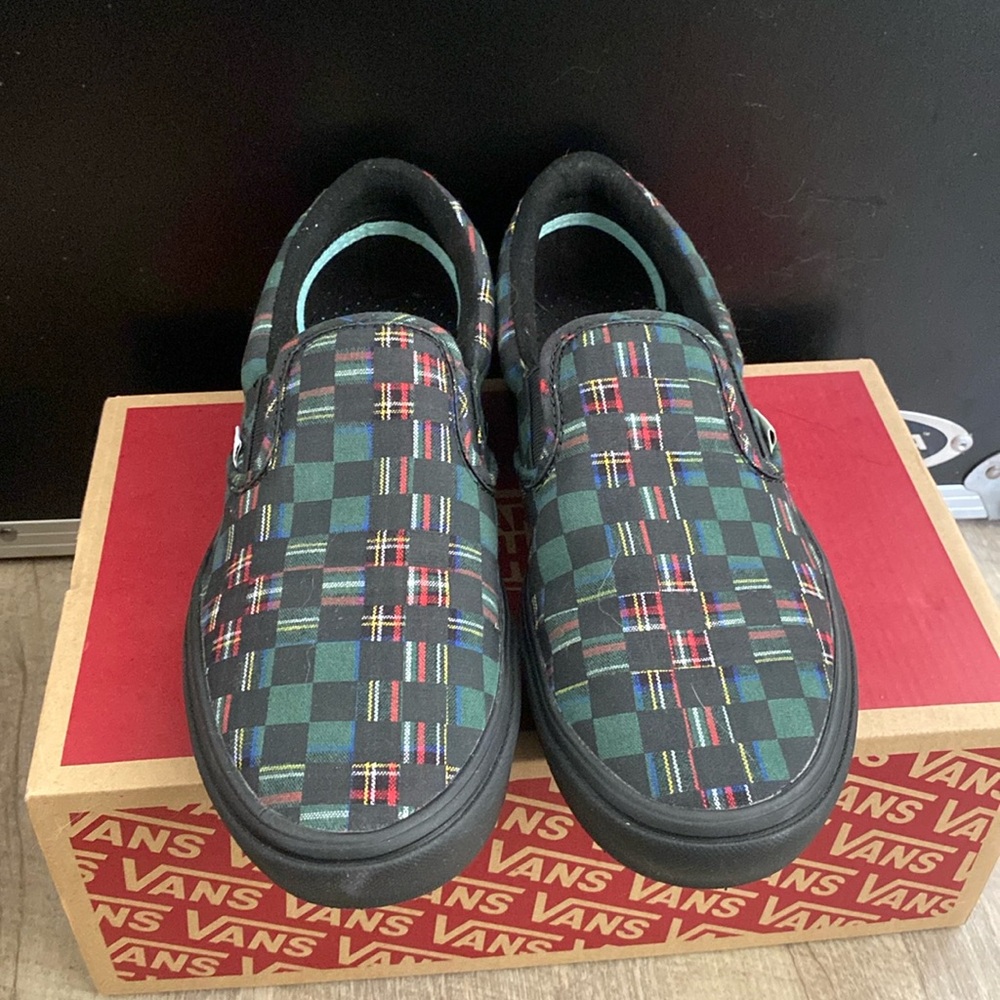 Plaid Check ComfyCush Slip On Vans